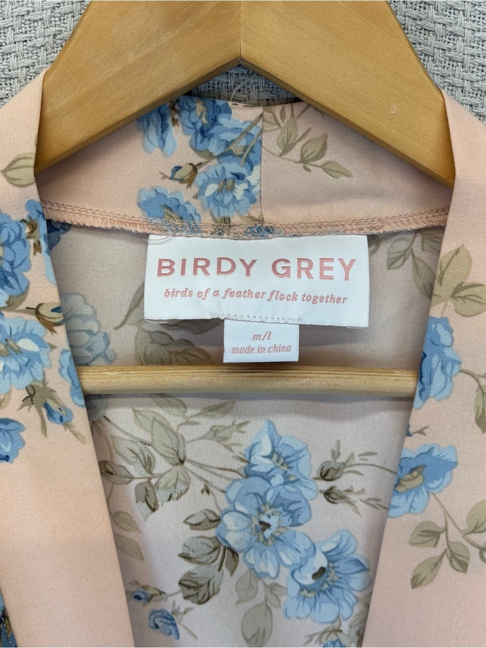Birdy Grey Kenny Ruffle Tie Robe Floral Le Fleur M/L Bridesmaid Dressing Gown - Picture 6 of 10